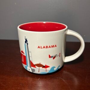 Alabama Starbucks You are here Souvenir Mug with Red Interior